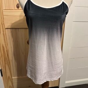 Black and White Ombre Tank Top